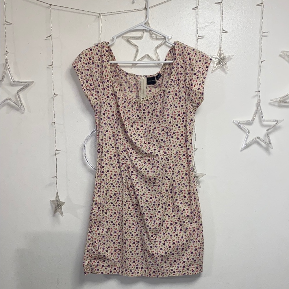 Floral Print Cap Sleeve Dress